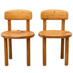 Set of Two Pine Dining Chairs by Rainer Daumiller, circa 1970s