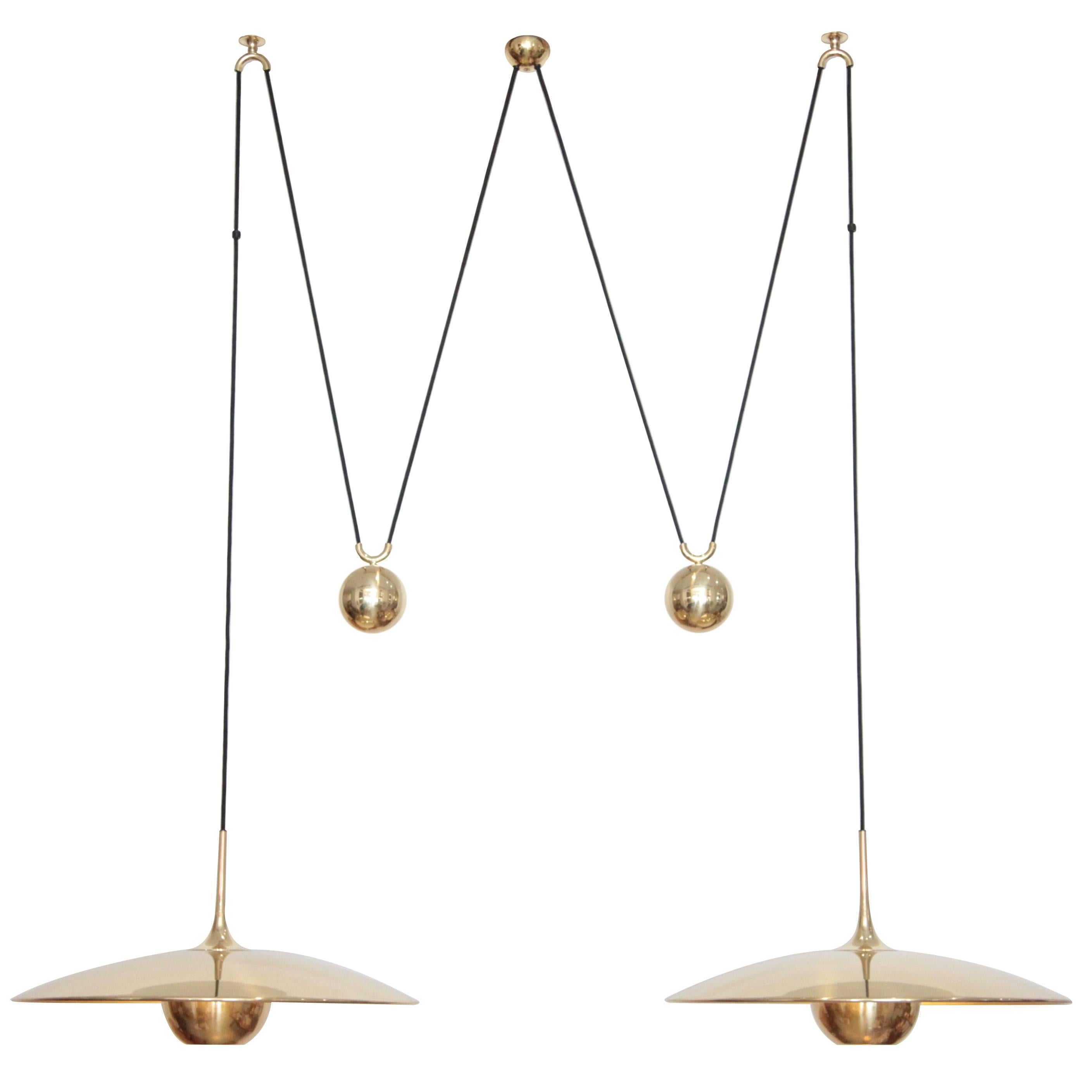 Florian Schulz Double Onos 55 Pendant Lamp with Side Counter Weights