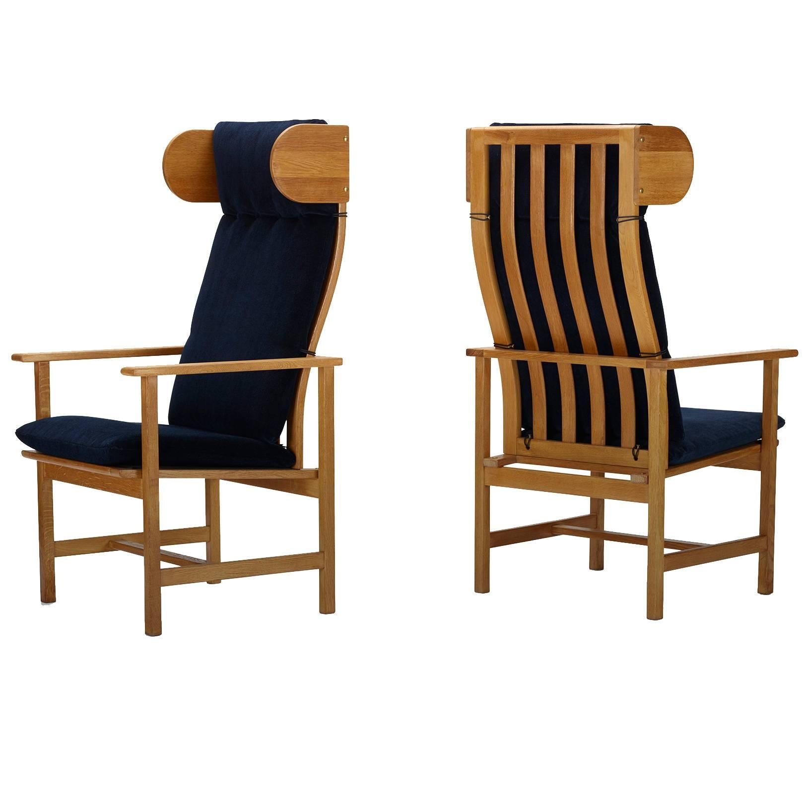 Pair of Armchairs by Børge Mogensen for Fredericia Stolefabrik For Sale
