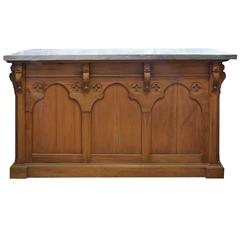 French Wood and Marble Store Counter