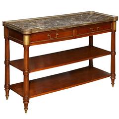 Charles X Style Three-Tier Marble-Top Console