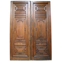 Pair of Solid English Oak Doors from the Palace of Westminster 10