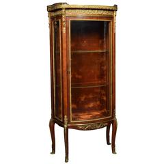 Antique Late 19th Century Single Door Display Cabinet of Small Proportions