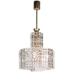 Lobmeyr Style Faceted Crystal Tiered Chandelier, Austrian, 1950s 7
