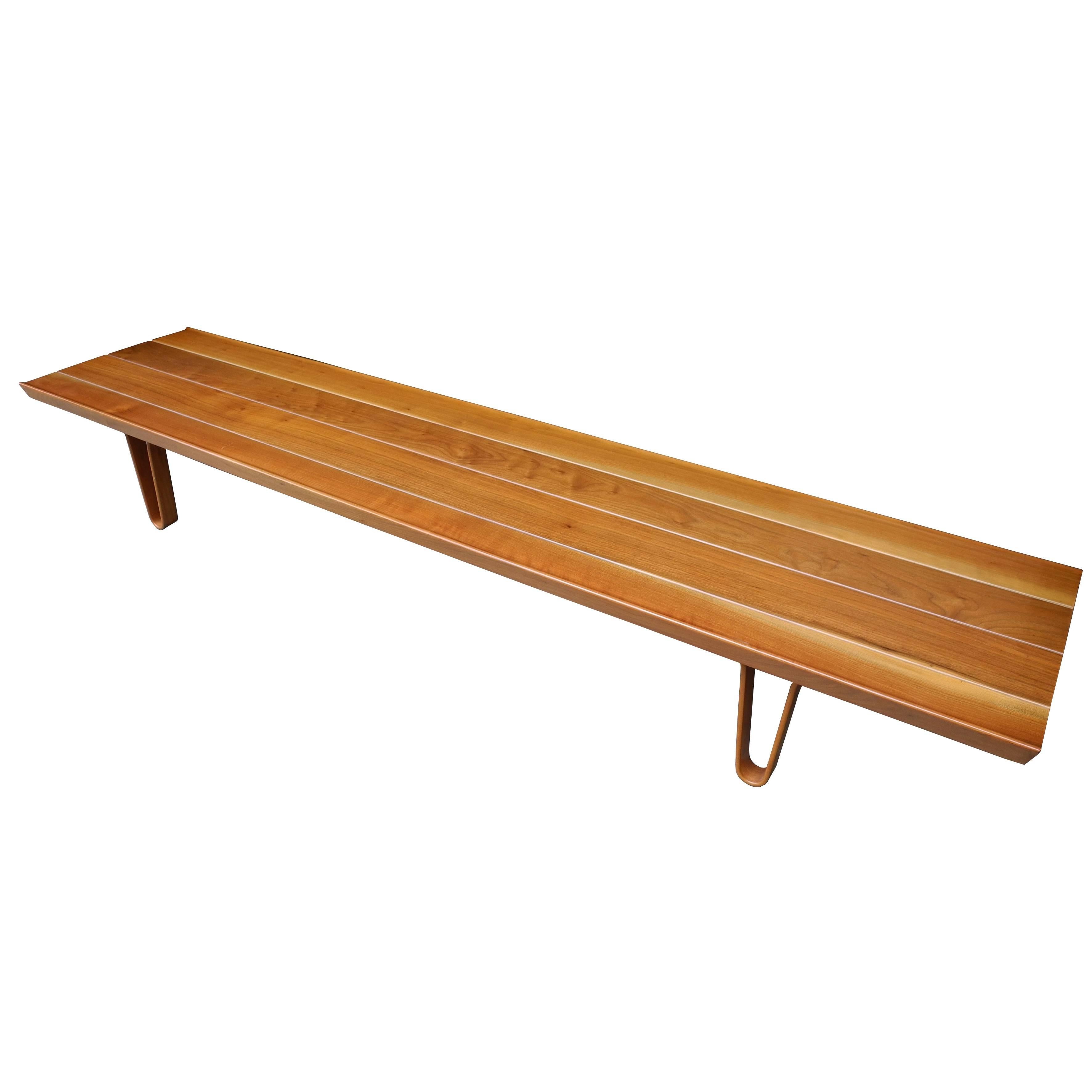 Mid-Century Modern, Solid Walnut "Long John" Bench by Edward Wormley for Dunbar For Sale