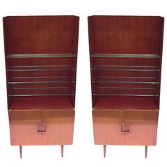 Bookcase Display Cabinet 1950s Italian by Vittorio Valabrega