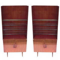 Bookcase Display Cabinet 1950s Italian by Vittorio Valabrega