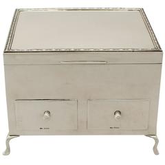Vintage Edward viii Sterling Silver 'Chest of Drawers' Jewellery Box
