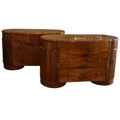 20th Century Pair of France Kidney-Shaped Chests