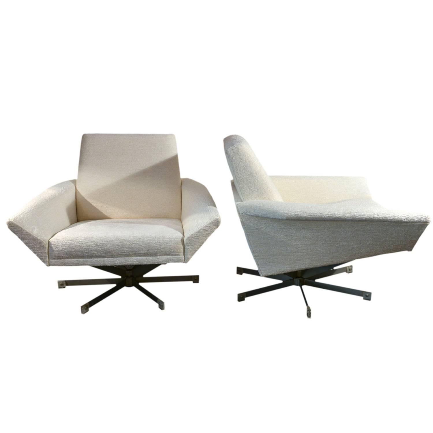 Swivel Armchairs of the Early 1960s by Georges Vanrijk for Beaufort