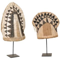 Vintage Pair of Ethnic Bark Fiber Hats