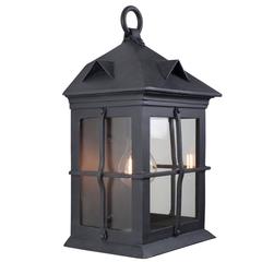 Craftsman Coastal Exterior, Outdoor Wrought Iron Flush Wall Mount Lantern 8