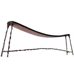 Large Bended Copper Bench by Valentin Loellmann