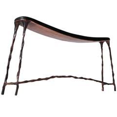 Small Bended Copper Bench by Valentin Loellmann
