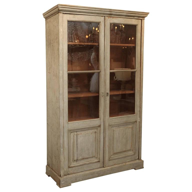 Late 18th Century Painted French Bibliothèque For Sale at 