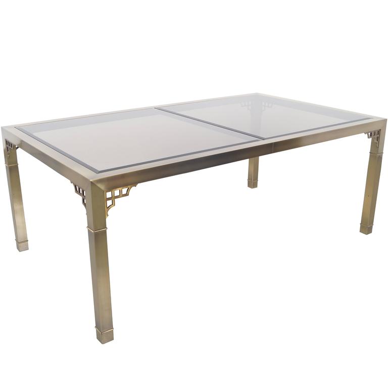 Vintage Brass Dining Table by Mastercraft at 1stdibs