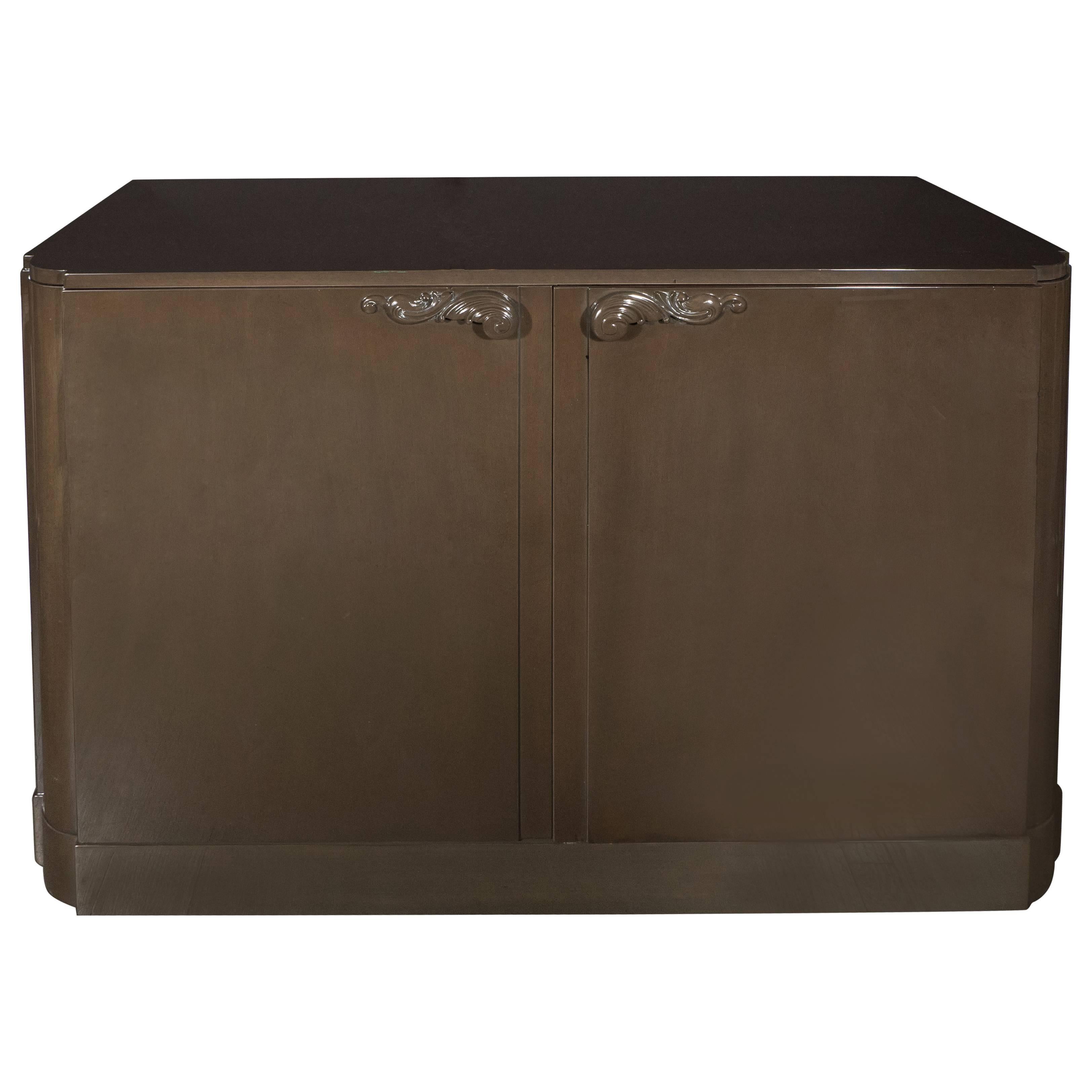 Grey Walnut Sideboard or Cabinet Designed by Lorin Jackson for Grosfeld House For Sale