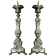 Candlesticks French Baroque 18th Century Argent Hache France