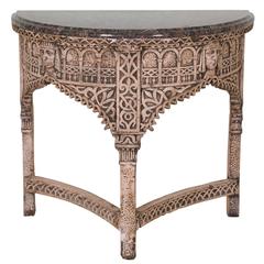 Gothic Style Demilune Console Table 1