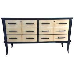 20th Century Italian Parchment Art Deco Dresser