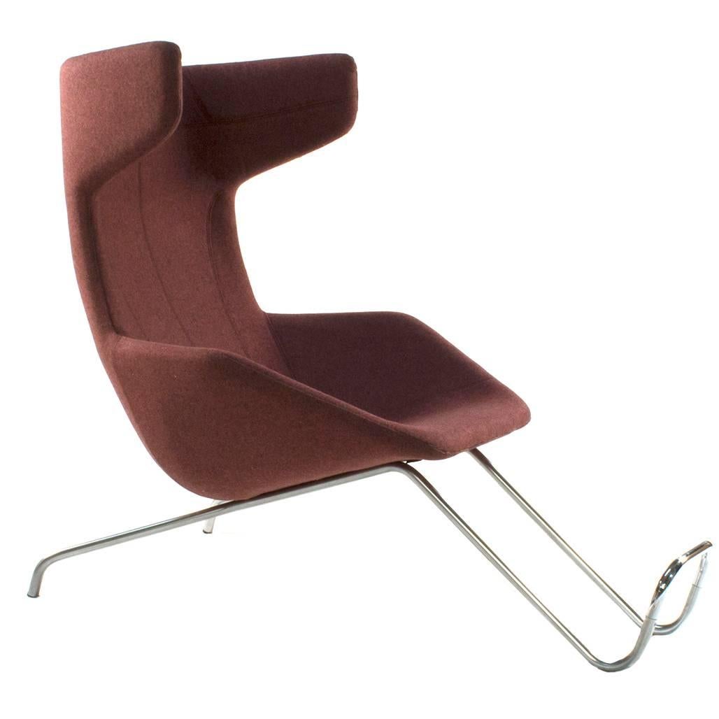 Moroso Take a Line for a Walk Chair with Footrest by Alfredo Haberli, Italy For Sale