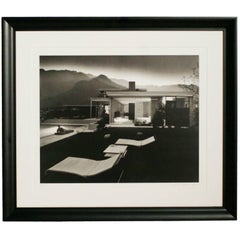 Vintage Julius Shulman "1947 Kaufman House Palms Springs" Lithograph, Signed & Numbered