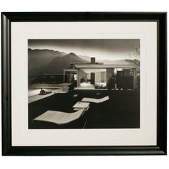 Vintage Julius Shulman "1947 Kaufman House Palms Springs" Lithograph, Signed & Numbered