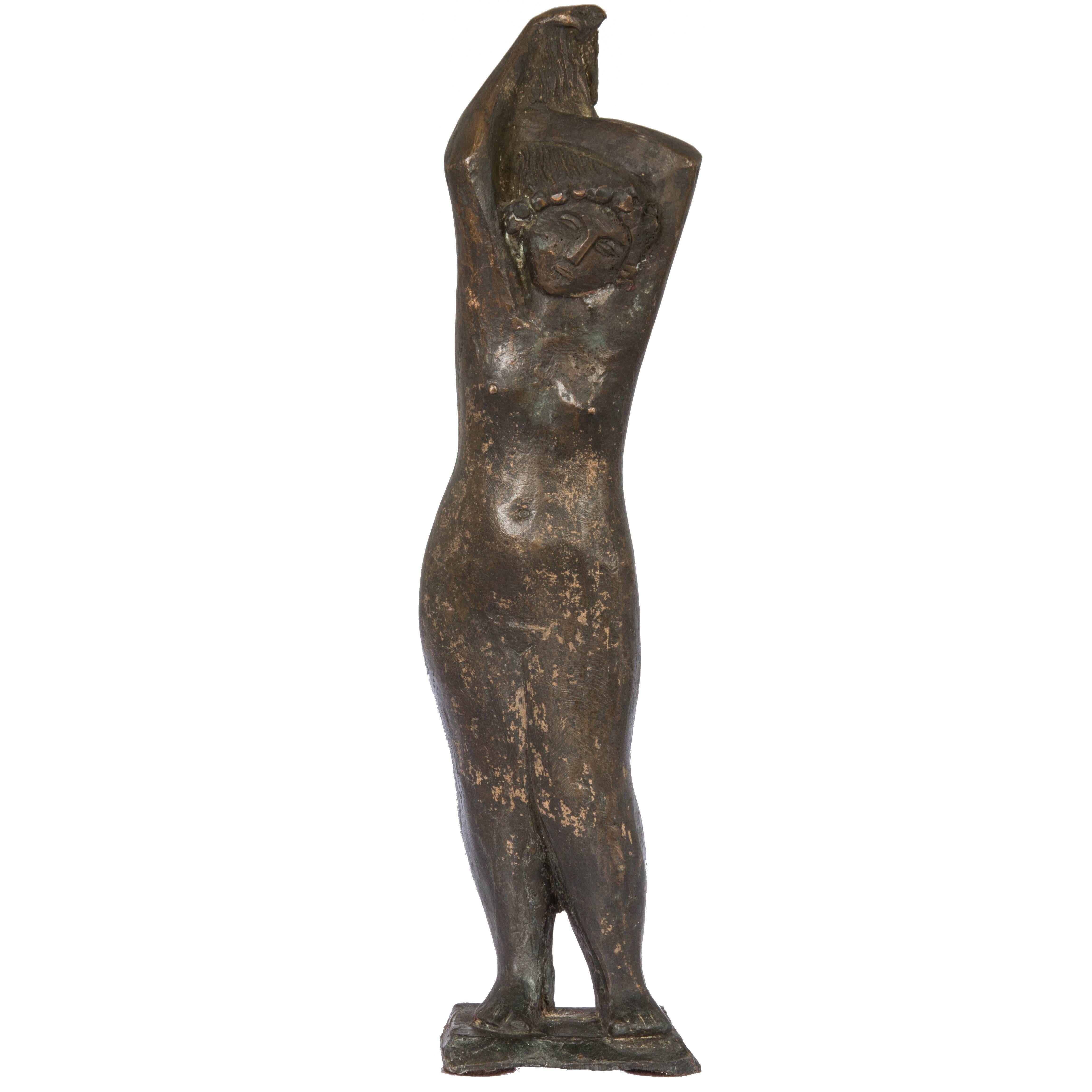 Herman Hohaus Bronze Sculpture of a Woman For Sale