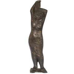Herman Hohaus Bronze Sculpture of a Woman
