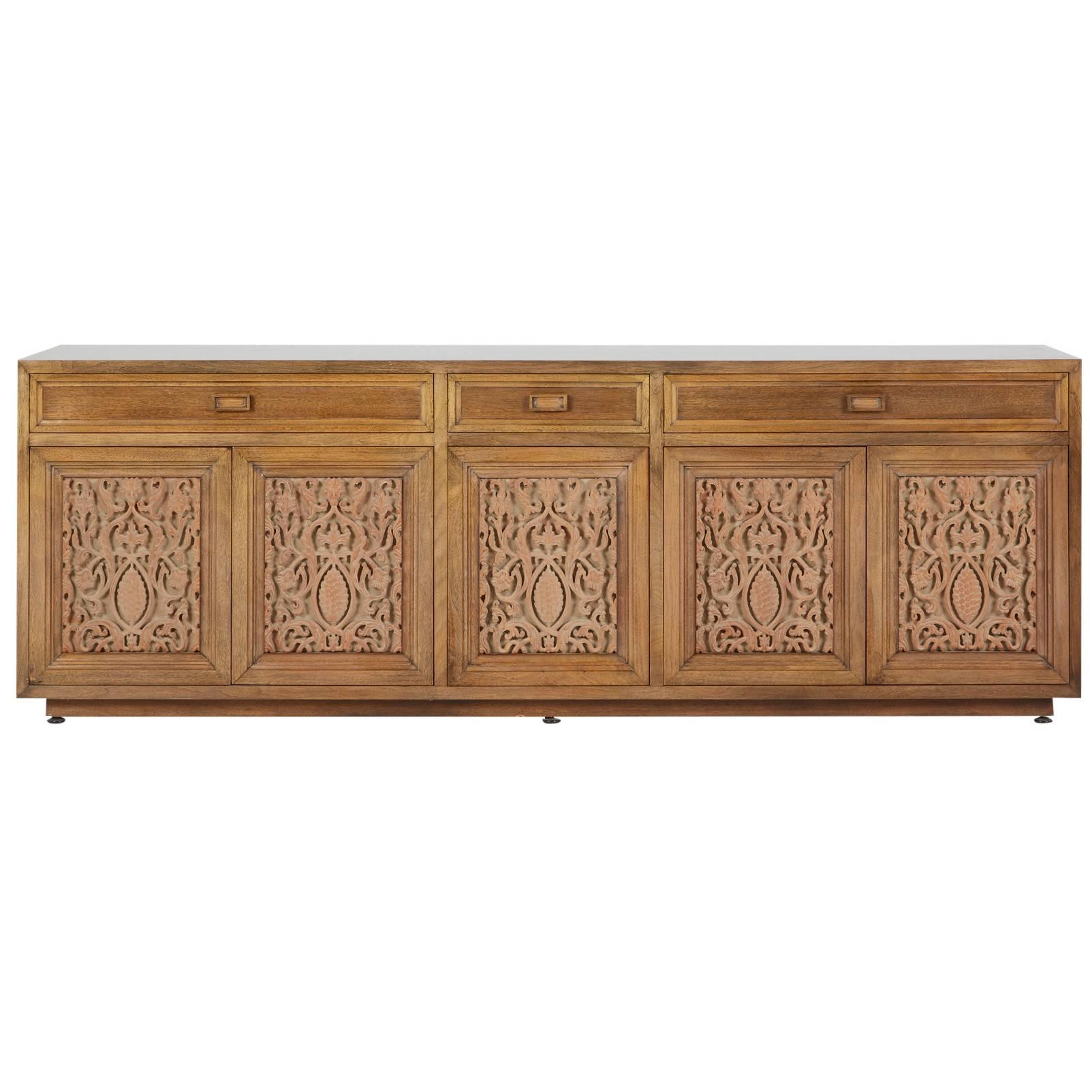 Monumental Custom Carved Credenza by Maurice Bailey for Monteverdi-Young