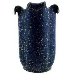 Arne Bang Pottery Vase, Marked AB 17