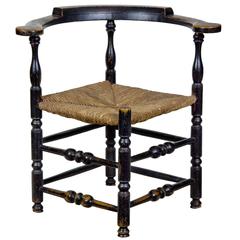 Ahorn lackiert William & Mary Maple Corner Chair oder Double Turned Stretchers:: NE