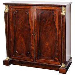 19th Century English Regency, Two-Door Cabinet, Rosewood with Doré Bronze Mount 12