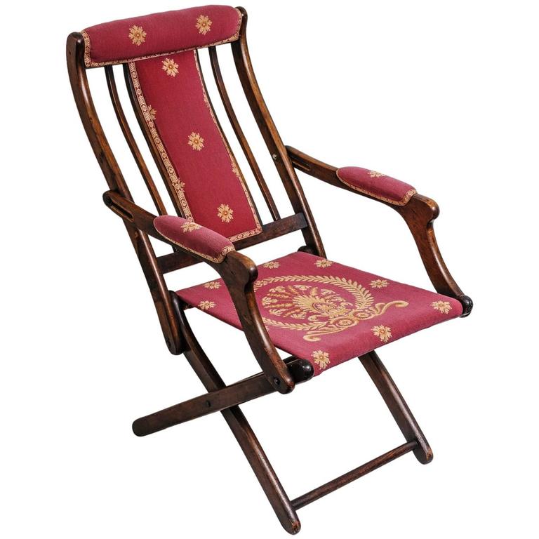 Campaign-style armchair, mid-19th century
