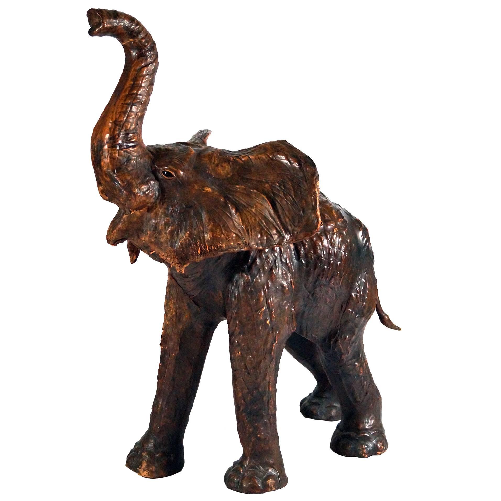 Antique Leather Elephant
