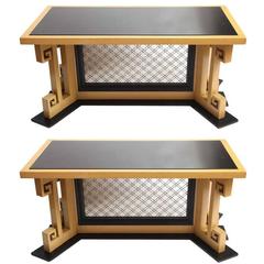 Pair of Art Deco Tables Attributed to Jules Bouy