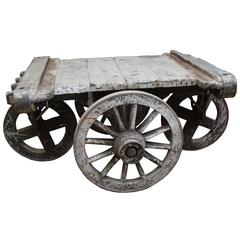 Antique 19th Century Wooden Mill Cart