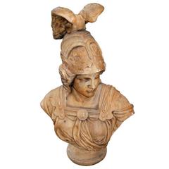 19th Century Terrecotta Ares Buste 6