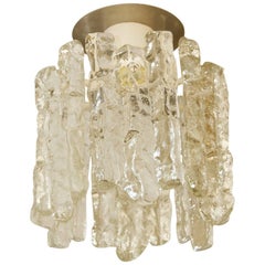 Petite Kalmar Ice Glass Flush Mounted Pendant