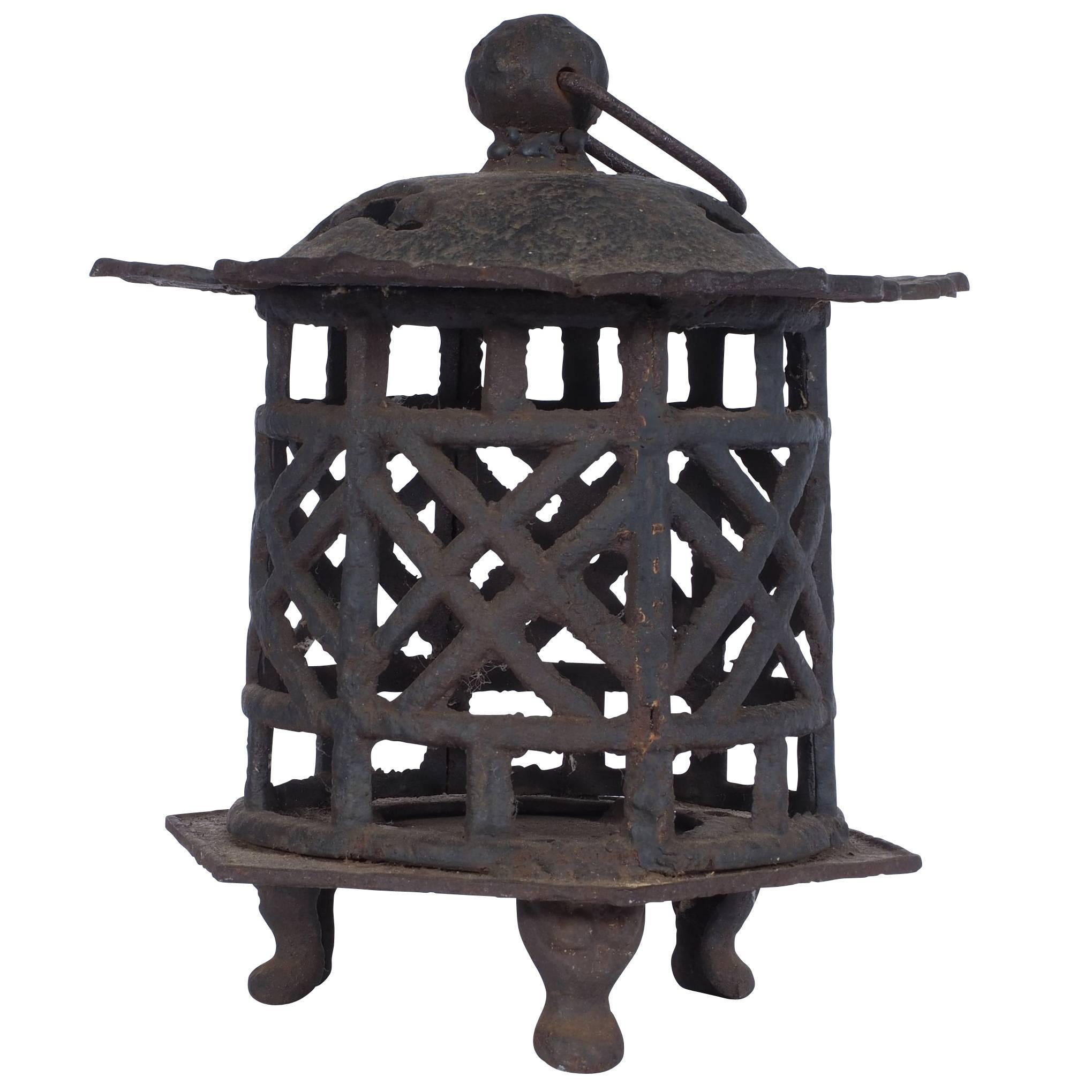 Antique Iron Japanese Garden Lantern