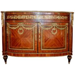 French Satinwood Bombe Commode