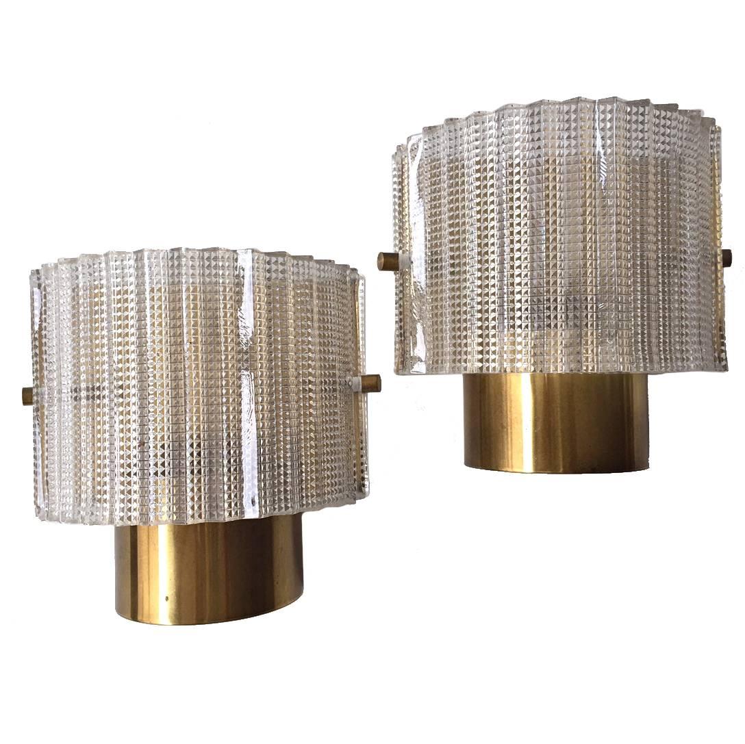 Pair of Wall Lights by Orrefors