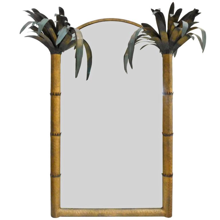 Painted Metal "Palm Trees" Mirror at 1stDibs palm tree mirrors
