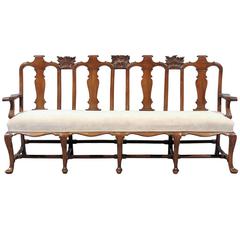 18th Century Queen Anne Settee in Walnut, Holland, circa 1750 7
