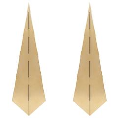 Pair of Brass Obelisks in the Manner of Gabriella Crespi 11