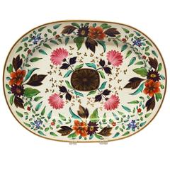 English Crown Derby Ironstone Oval Deep-Well Platter
