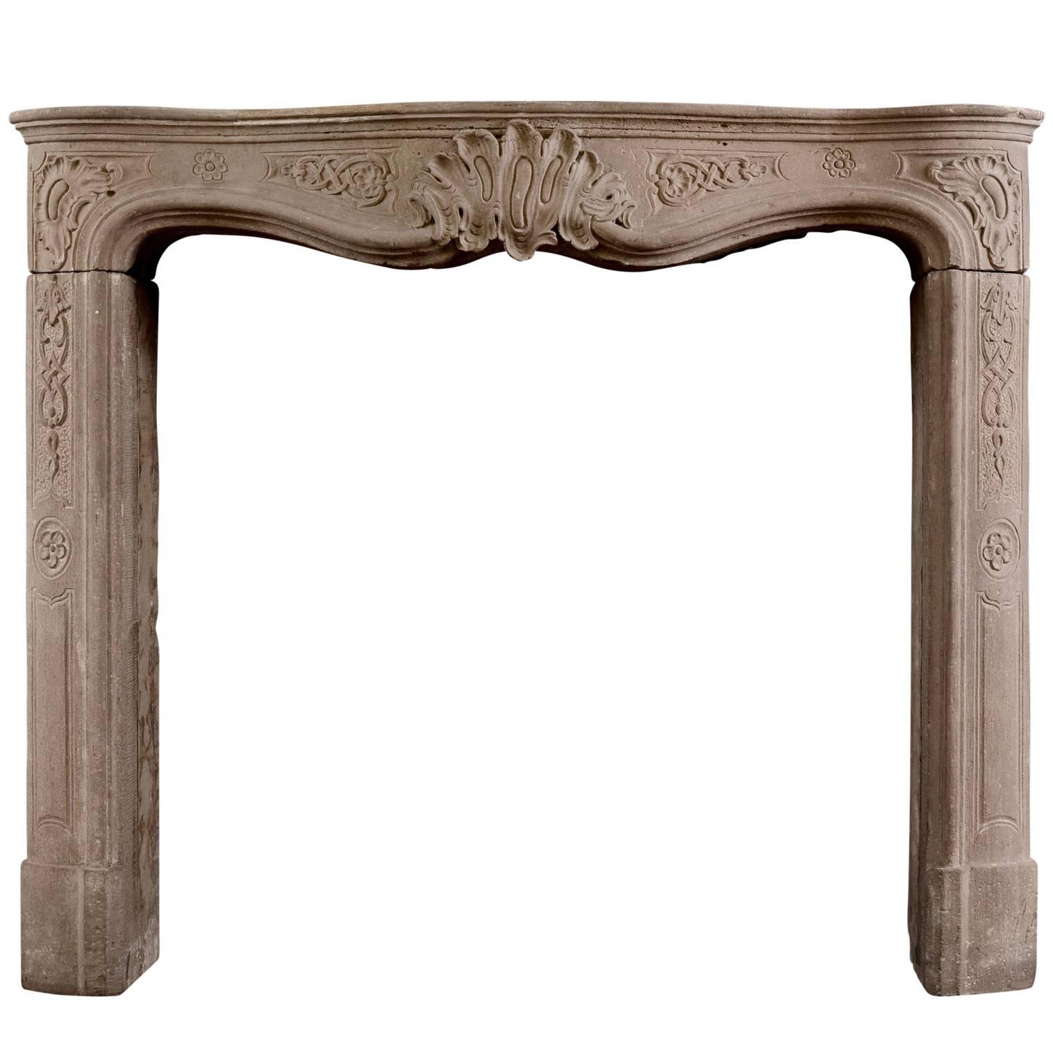 Period 18th Century French Louis XV Chimneypiece For Sale