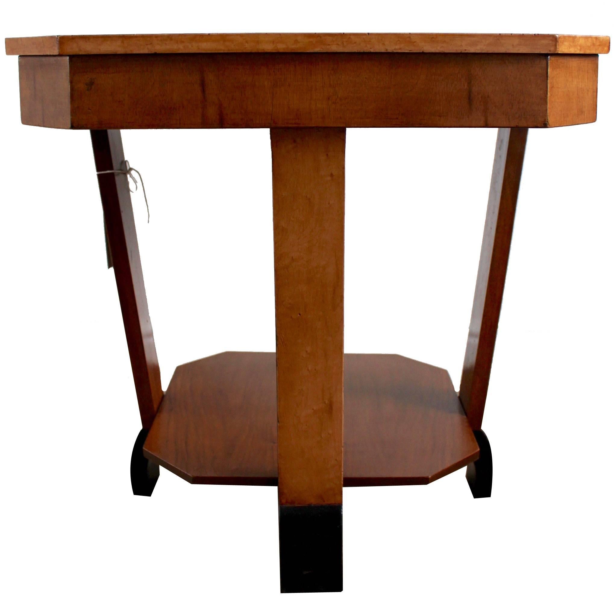 Art Deco Maple and Walnut Lamp Table, circa 1930