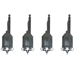 20th Century Set of Four Large French Garden Lanterns