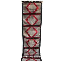 Unusual Navajo Indian Weaving Runner Rug